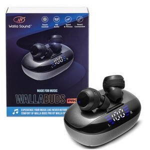 Walla Sound Wallabuds Pro Black Earbuds